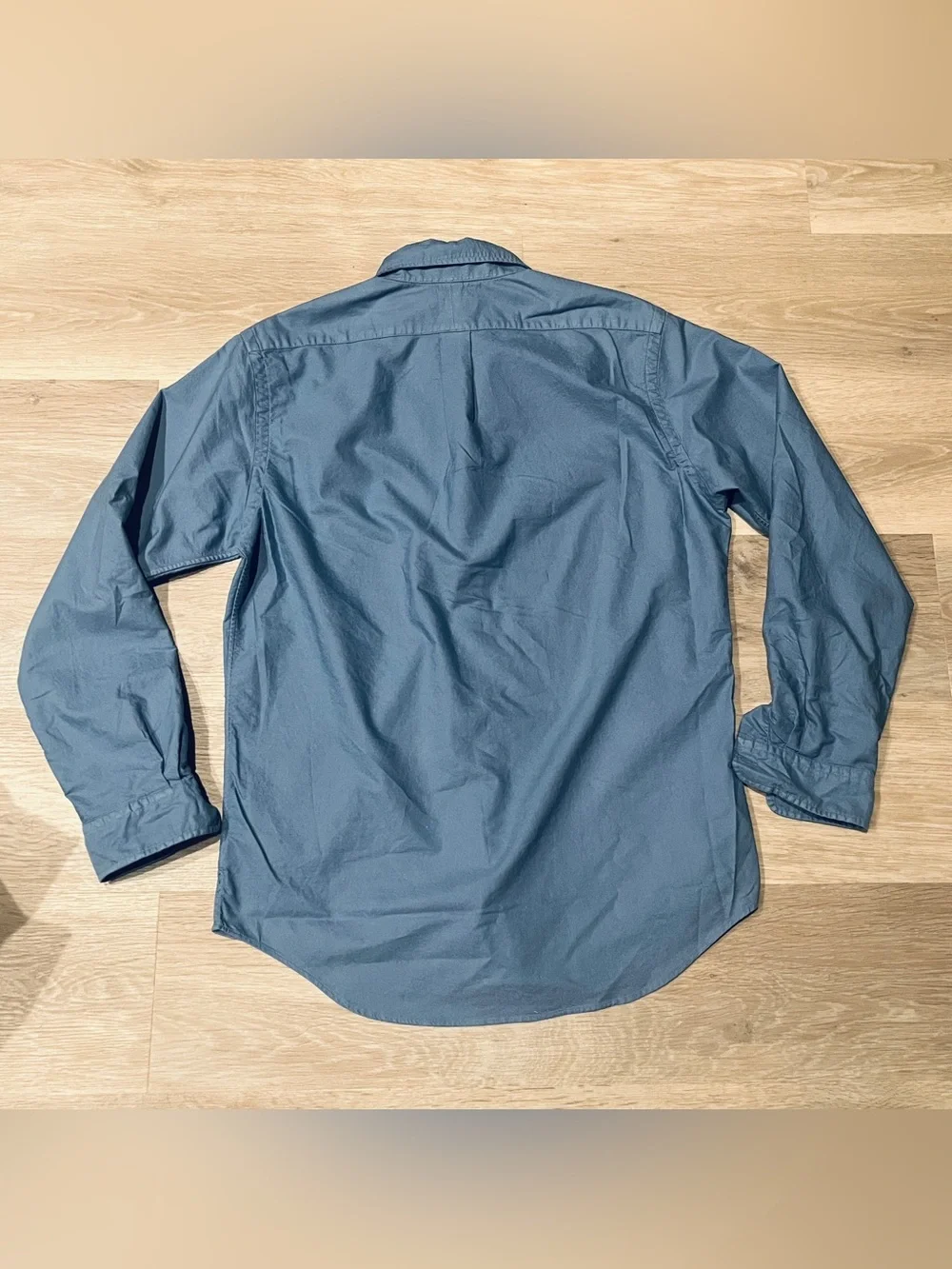 Polo Ralph Lauren Men’s Oxford Shirt Classic Fit Garment Dyed Blue Medium Cotton